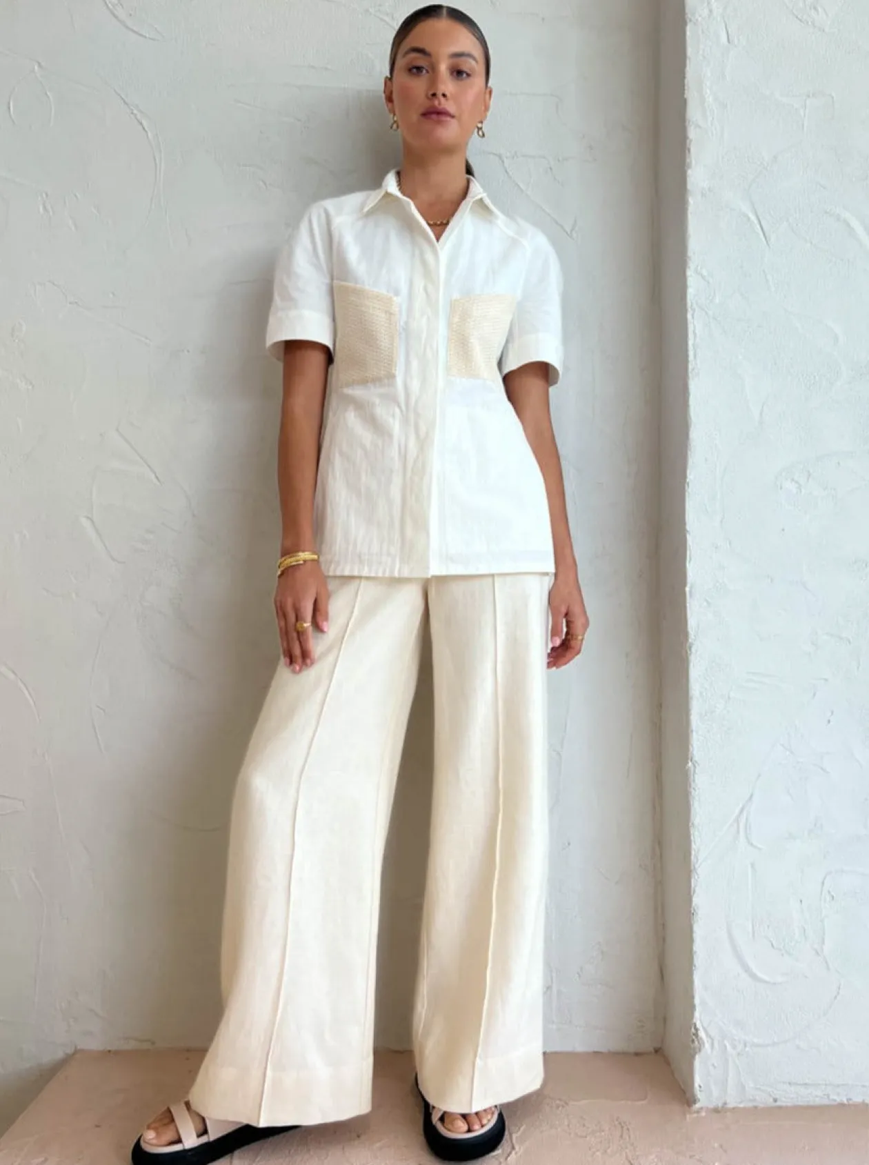 Fashion Wide Leg Trouser In Women Pants