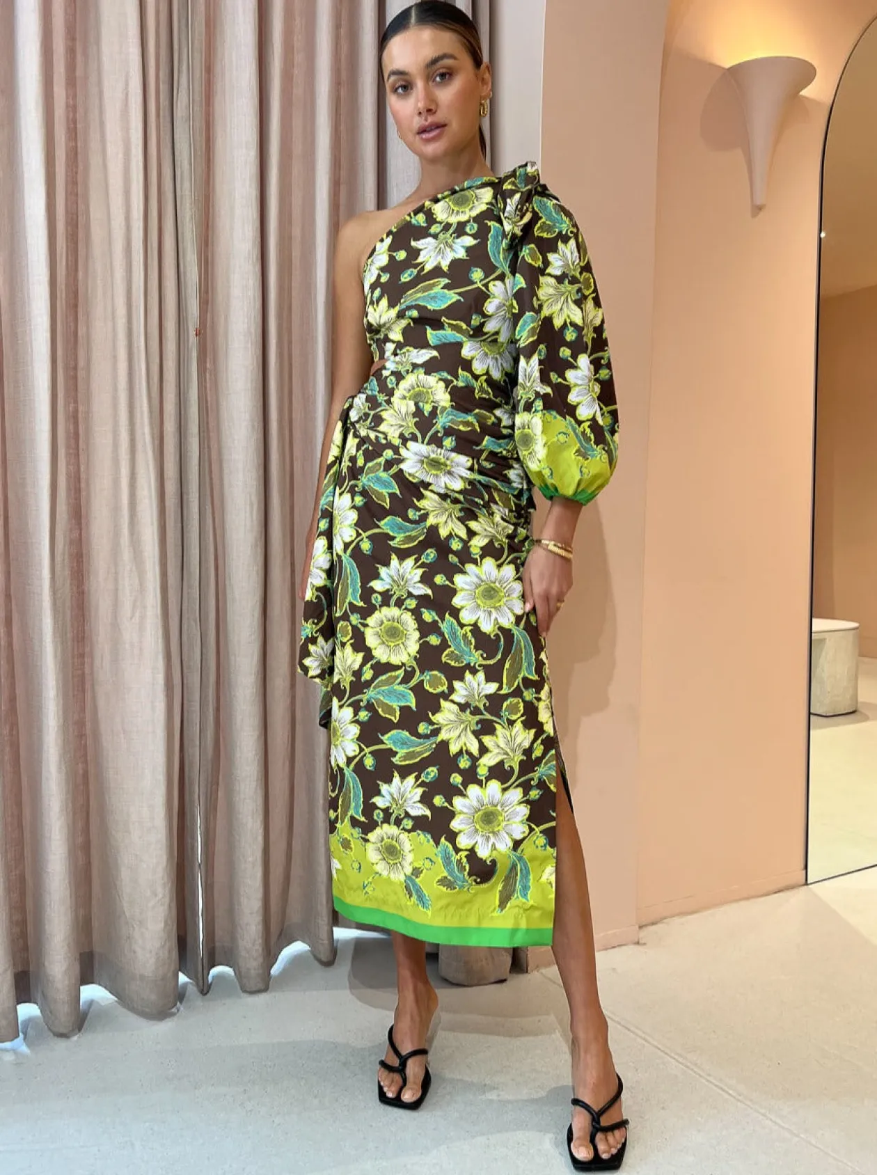 Discount Winnie One-Shoulder Midi Dress In Women Dresses